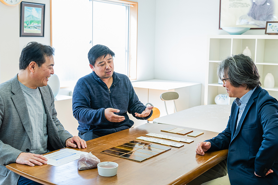 芦谷氏（左）、大西氏（中央）、熊澤（右）